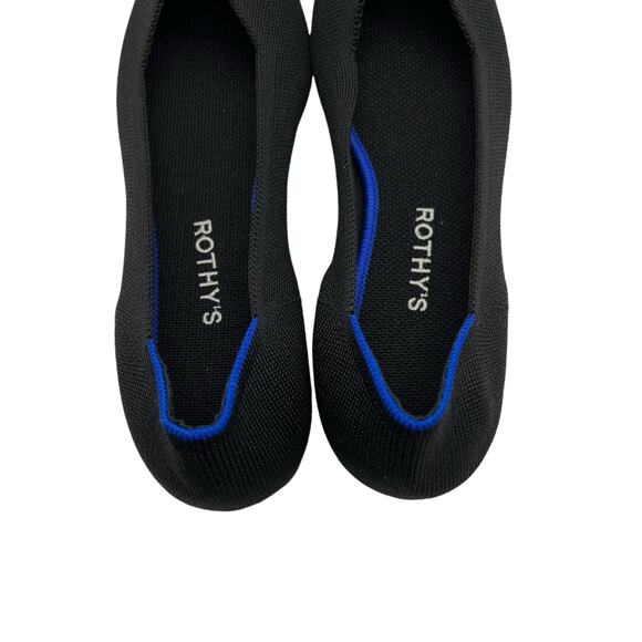 Rothy’s The Point Black Solid Flat Slip On Shoes Size 11 - Picture 5 of 9